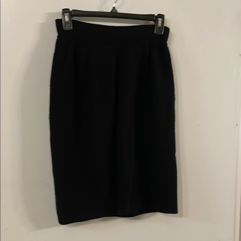 Benetton Black Wool Pencil Skirt